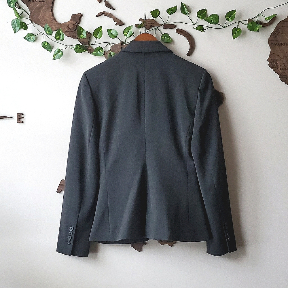 NWOT🔥EXPRESS Charcoal One-Button Notched Blazer - Picture 6 of 12